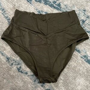 Aerie High Waisted Crossover Bikini Bottom